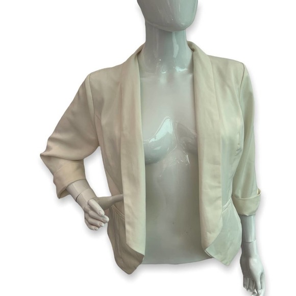 Akira Chicago White Ladder Cut Out Blazer - Picture 1 of 10